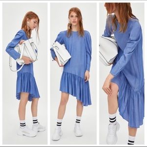 Zara Tencel Asymmetrical Midi